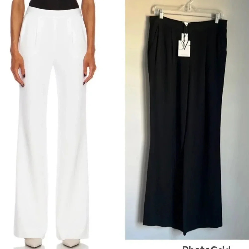 NEW Diane von Furstenberg silk Elena Wide Leg Pants
